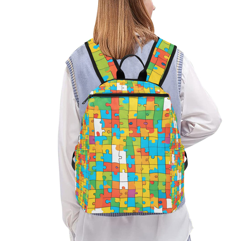Lightweight Casual Jigsaw Puzzle Backpack