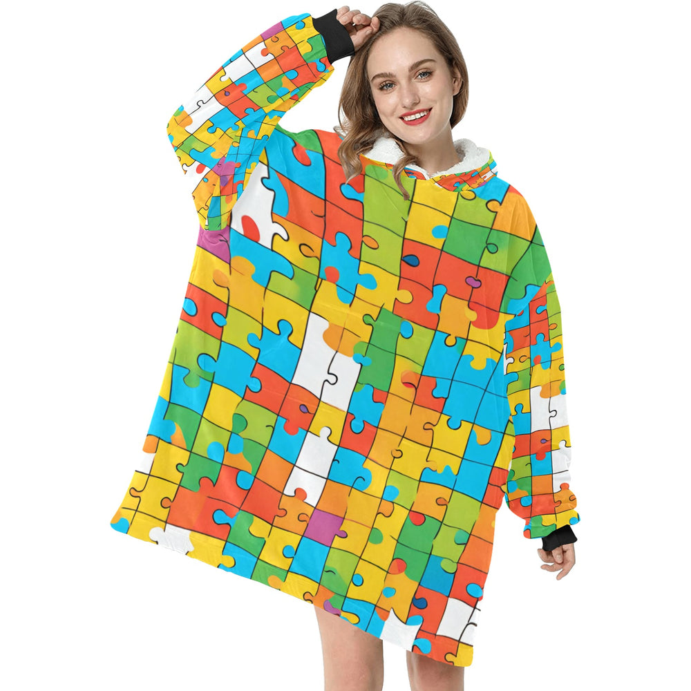 
                  
                    Jigsaw Puzzle Blanket Hoodie
                  
                