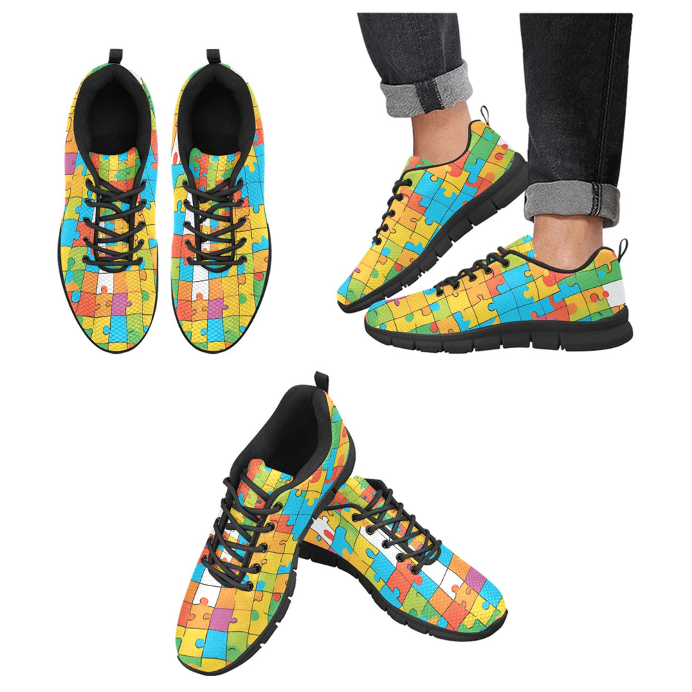 Men's Breathable Jigsaw Puzzle Sneakers